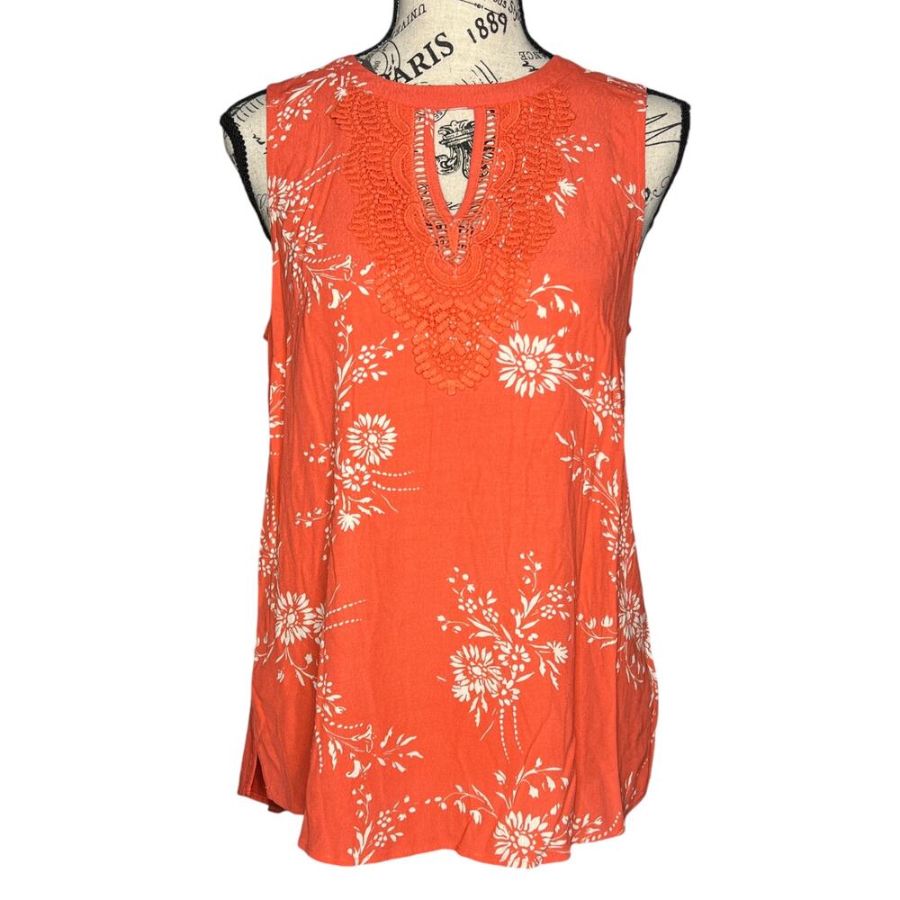 Daniel Rainn (S) Quin Keyhole Crochet Blouse - Stitch Fix Mixed Material Top